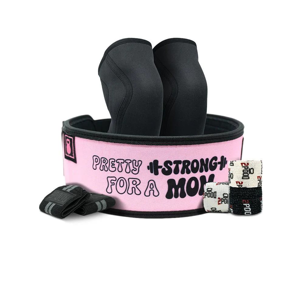 4" Pretty Strong for a Mom by Arielle Loewen Belt Lifting Bundle