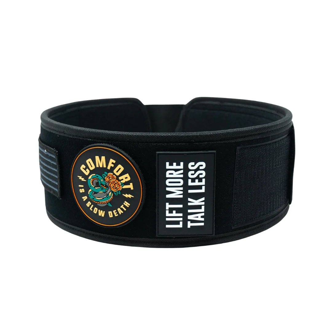 Black Velcro Patch 4" Weightlifting Belt - Image 3
