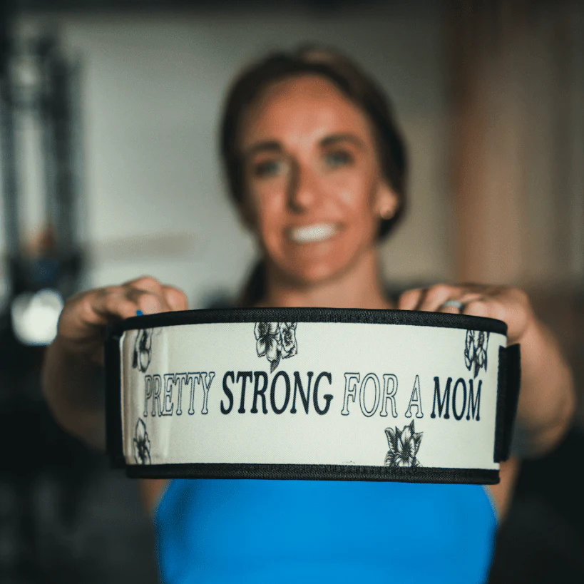 Pretty Strong for a Mom by Arielle Loewen 4" Weightlifting Belt - Image 7